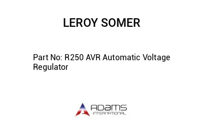 R250 AVR Automatic Voltage Regulator